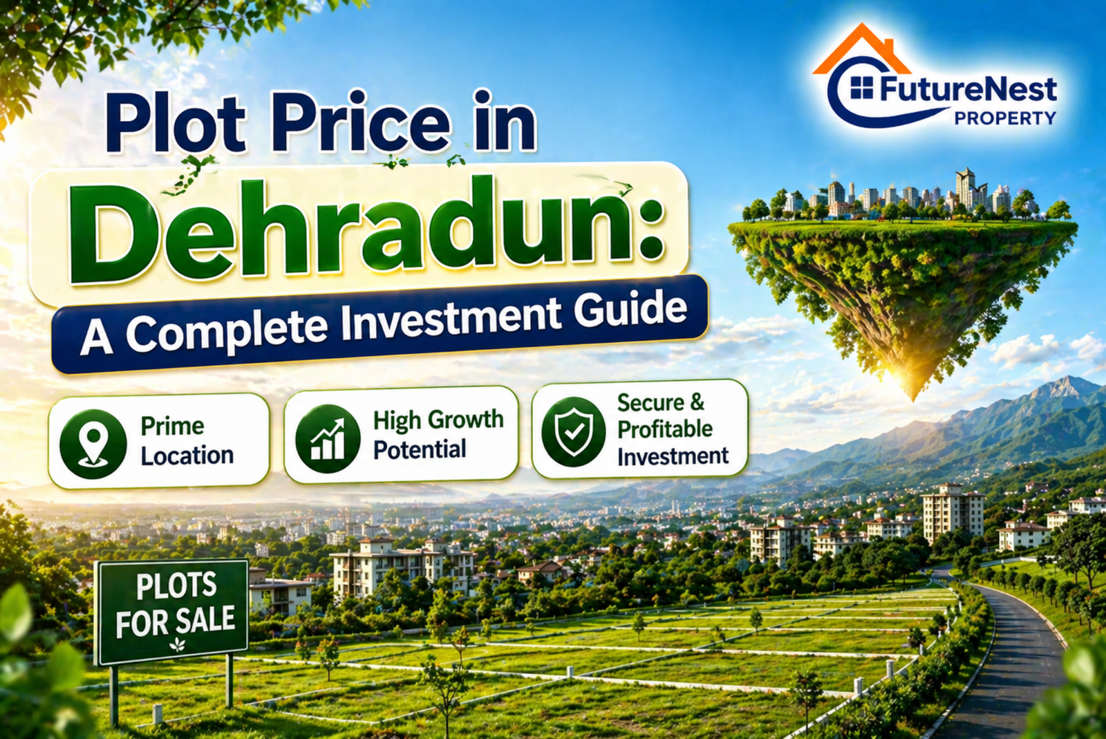 Explore the latest plot prices in Dehradun with high-growth investment